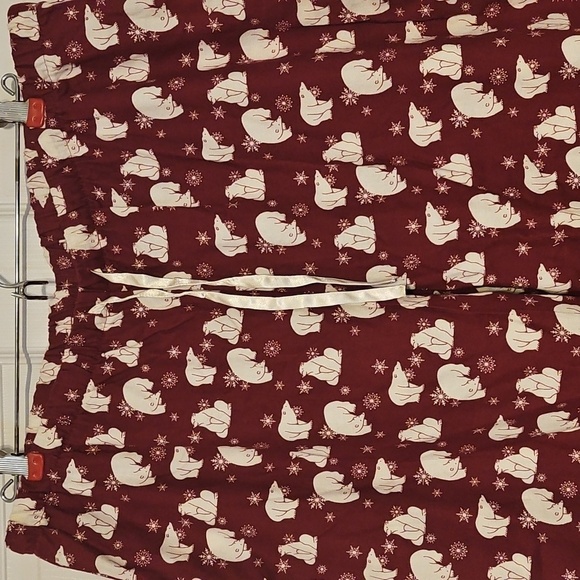 NWT Adore Me Burgundy Pajama Set with White Polar Bear Print - Picture 11 of 14